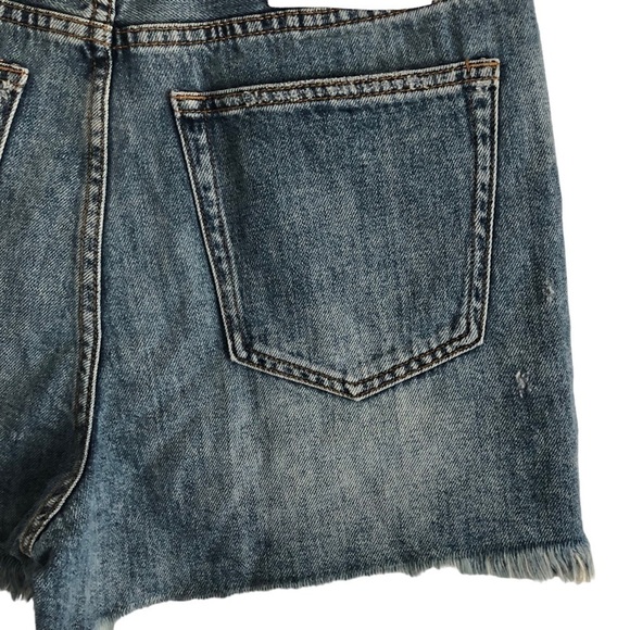 Sandrine Rose Free People Distressed Denim Shorts Size 27 - Picture 8 of 11